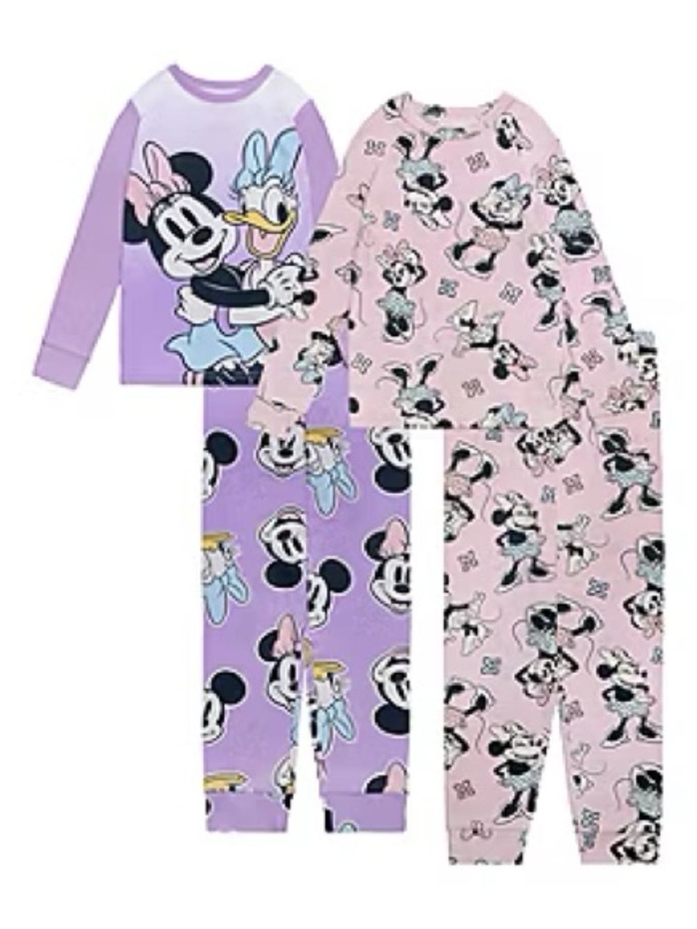 Girls Minnie & Daisy Two-Pack Pajama Set - Pink & Lavender